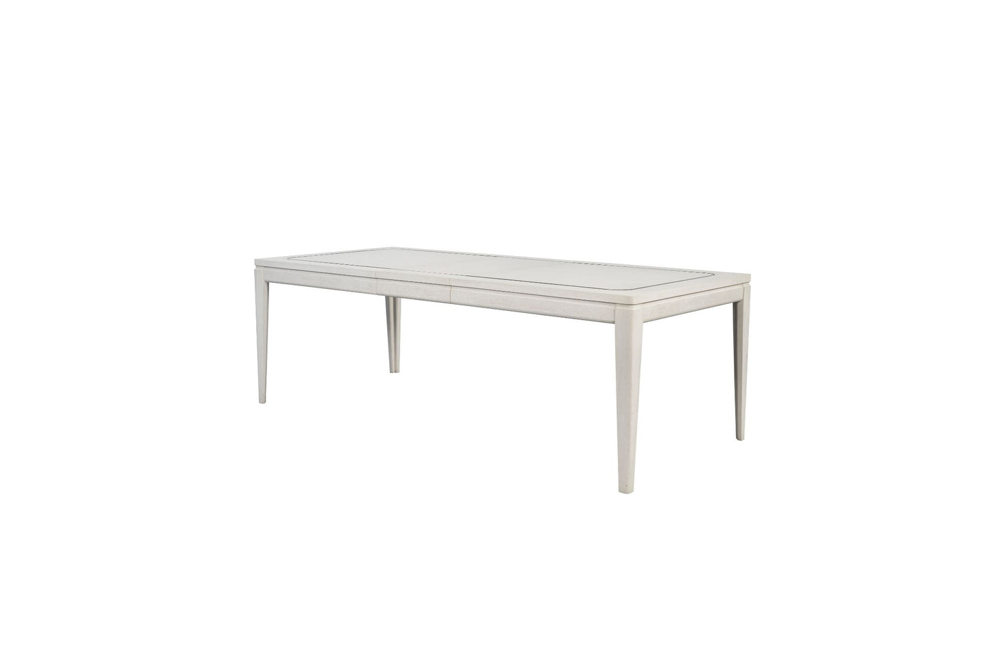 Trilogy Vanilla Dining Table with Metal Inlay