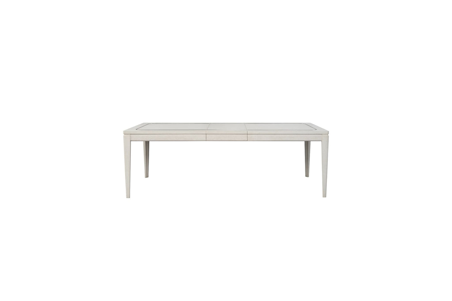 Trilogy Vanilla Dining Table with Metal Inlay