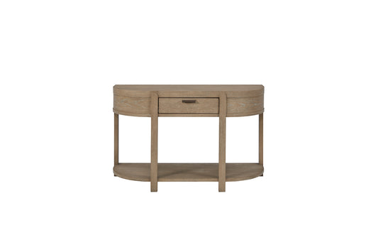 Trilogy Toffee Curved 1-Drawer Console Table