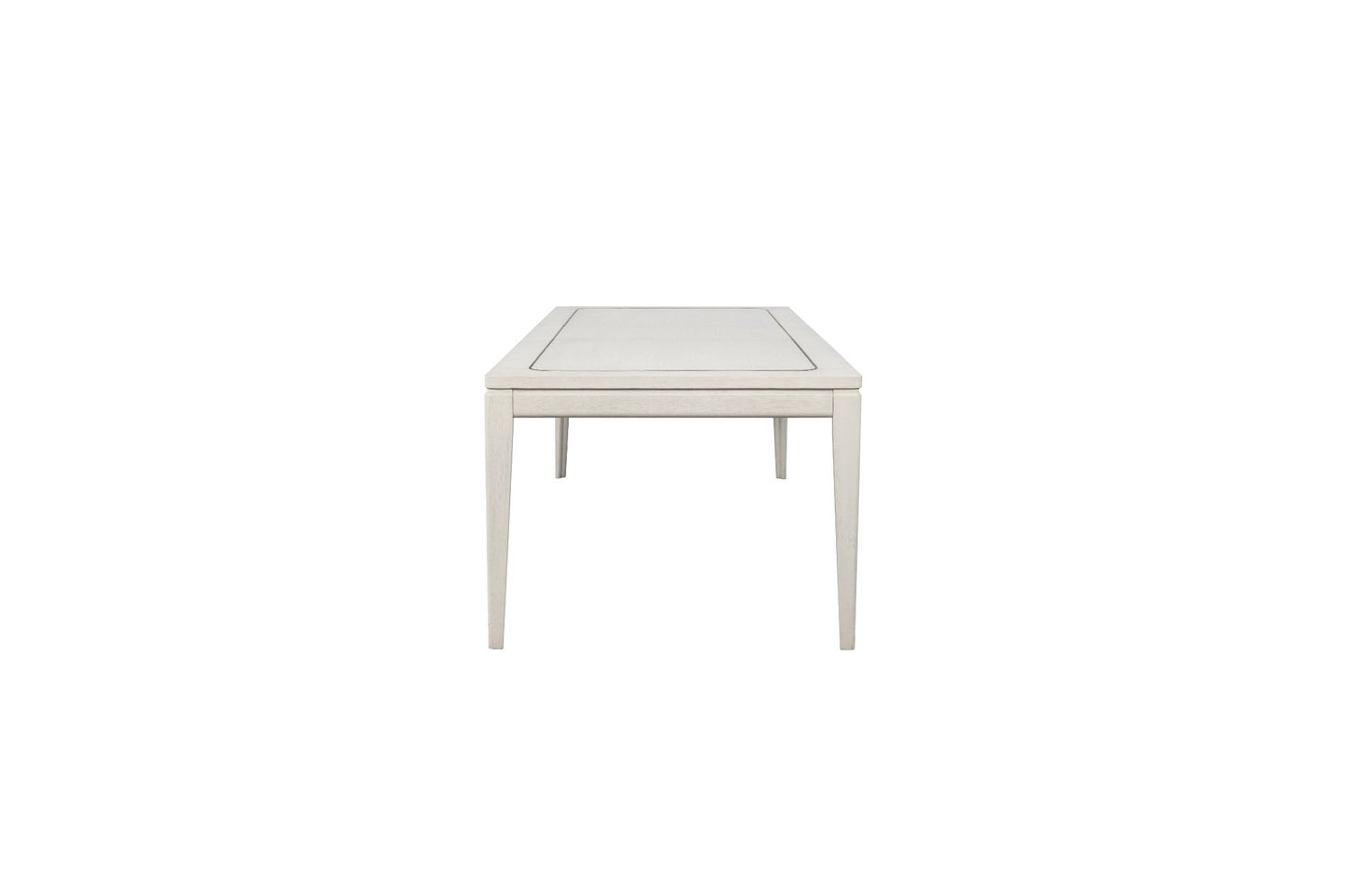 Trilogy Vanilla Dining Table with Metal Inlay