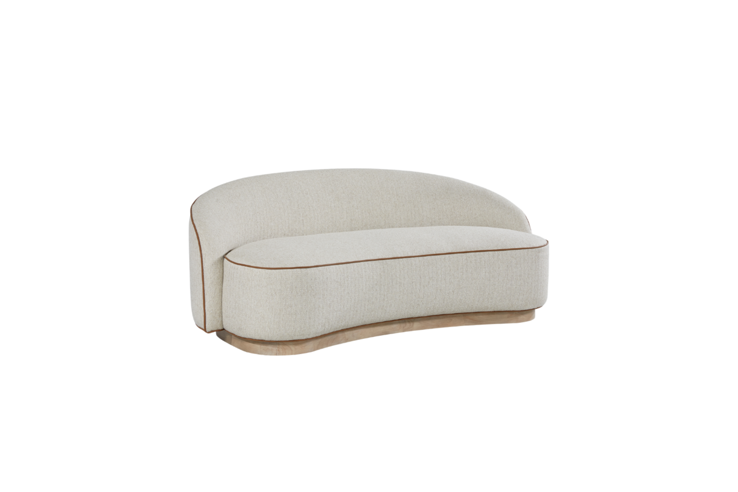 Beige sofa on a white background