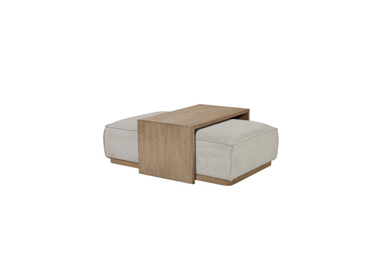Trilogy Grey Ottoman and Tray Table