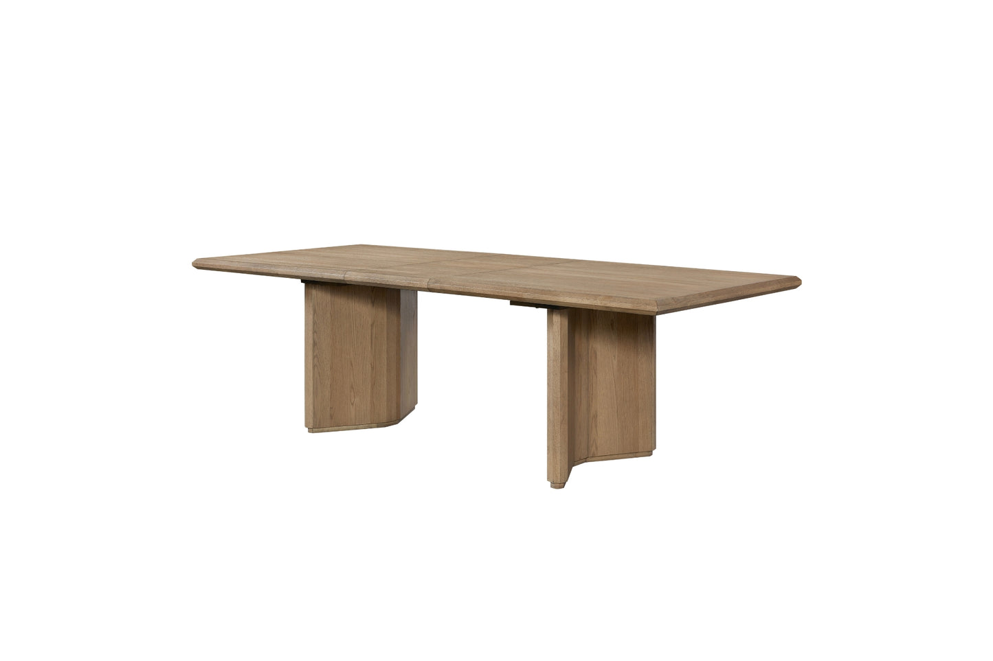 Linné Wheat Angled Double Pedestal Table