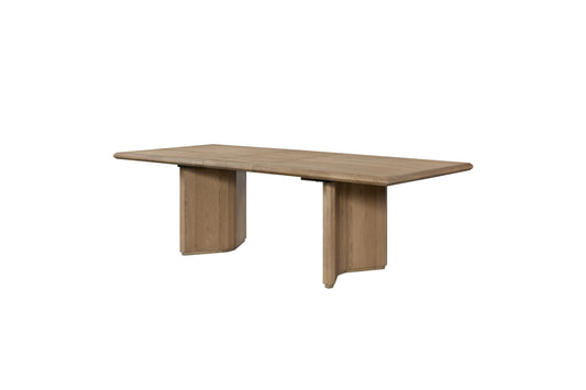 Linné Wheat Angled Double Pedestal Table