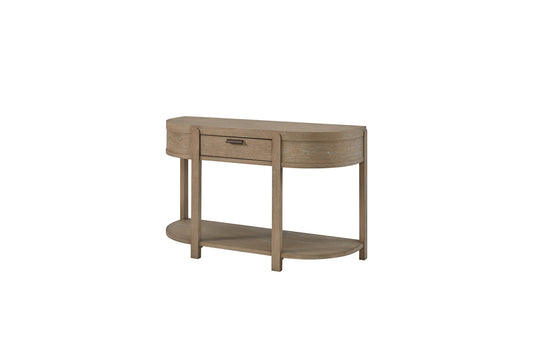 Trilogy Toffee Curved 1-Drawer Console Table