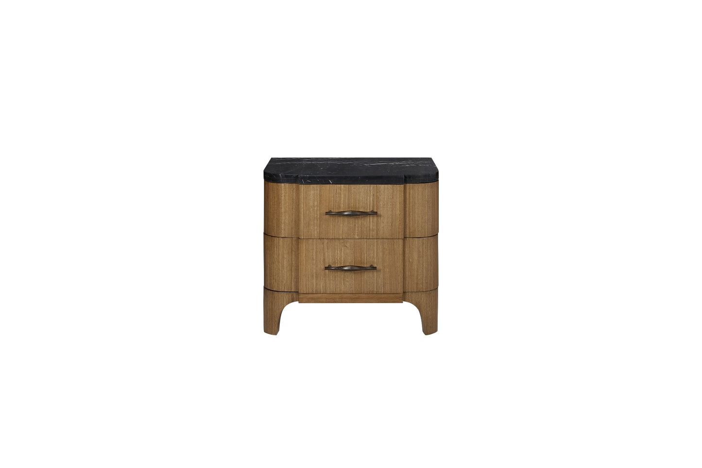 Calia 2-Drawer Stone Top Nightstand