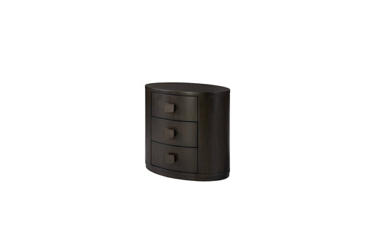 Calia 3-Drawer Oval Nightstand