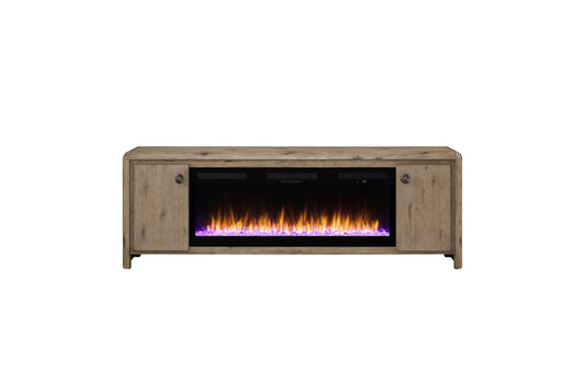 Pagosa 84" Fireplace Console with Crystals
