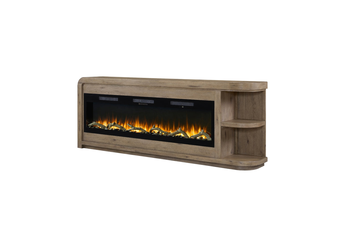 Pagosa 96" Fireplace Console with Logs