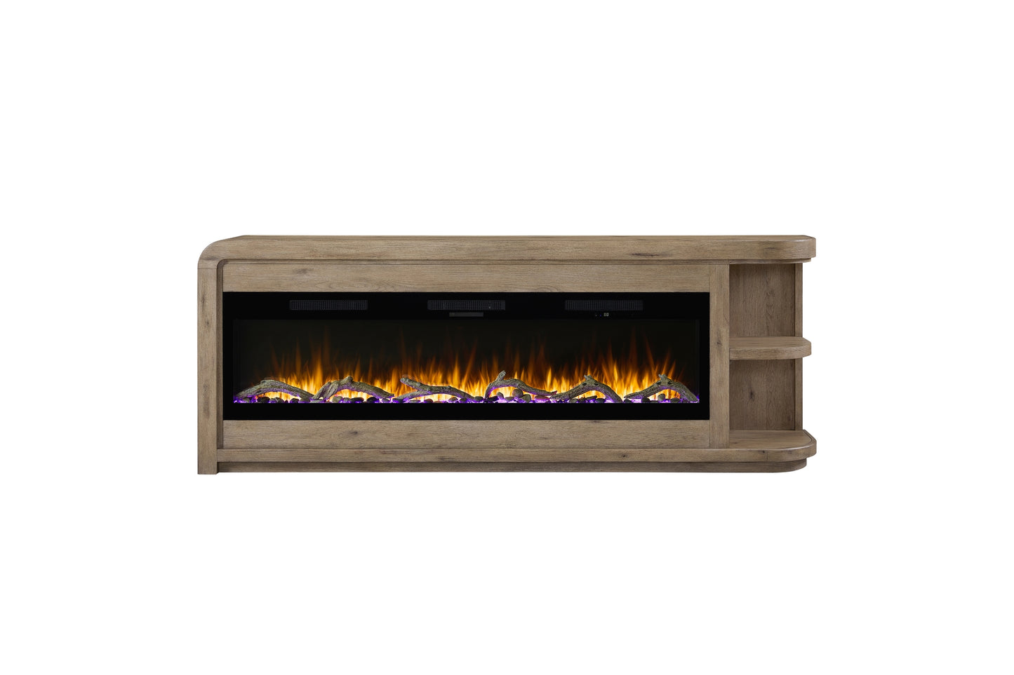 Pagosa 96" Fireplace Console with Logs