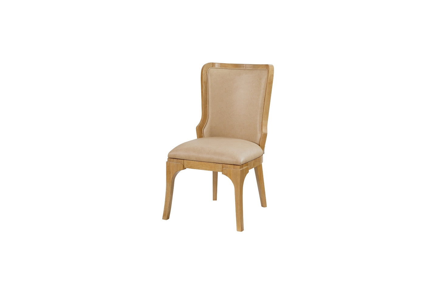 Tapestry Upholstered Leather Side Chair