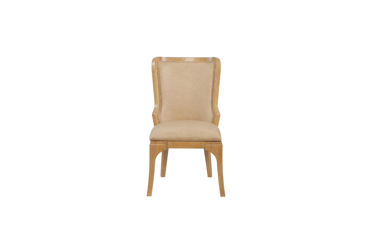 Tapestry Upholstered Leather Side Chair