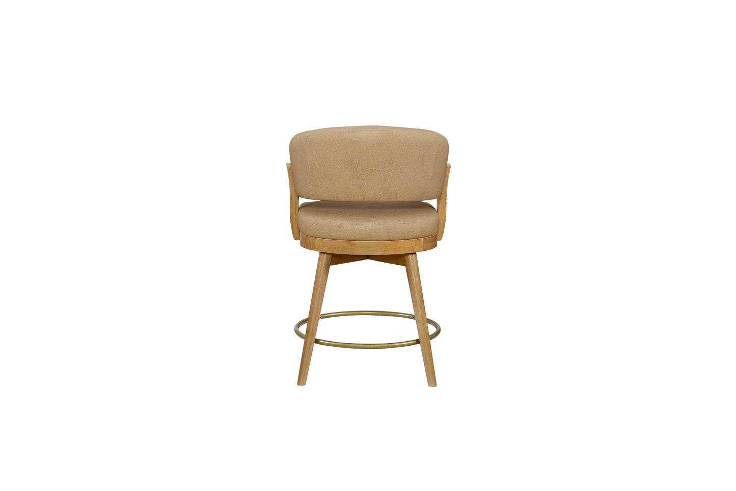Tapestry Leather Swivel Counter Stool