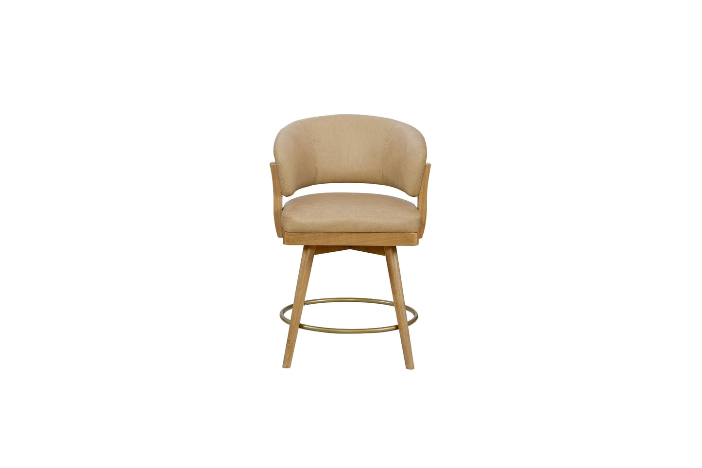 Tapestry Leather Swivel Counter Stool